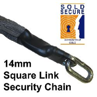 14mm Quad Link Sold Secure Gold (Motorcycle) Security Chain