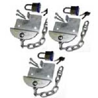 Wheelie Bin Locks - chain length 250mm - multisaver pack of 3 (keyed alike padlocks)