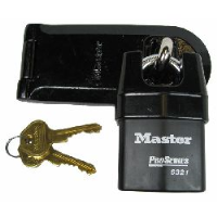 Heavy Duty Security Hasp and Master 6321 Closed Shackle Padlock