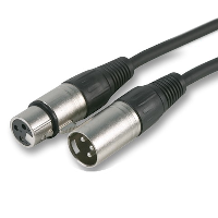 XLR Lead - Plug to Socket - Nickel - 0.3m