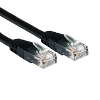 Cat6 RJ45 UTP Network Patch Cable - Ethernet - Black - 0.5m