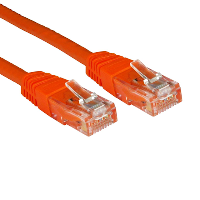 Cat6 RJ45 UTP Network Patch Cable - Ethernet - Orange - 0.5m