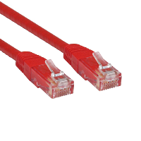 Cat6 UTP Network Lead - Red - 0.5m