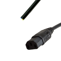 IEC C13 to Cut Ends - 1.0mm² cores - Mains Leads - 0.5m