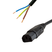 IEC C13 to Stripped Ends - Mains Lead - 0.5m