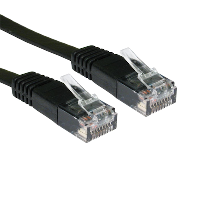 Cat6 Flat LSoH RJ45 UTP Network Patch Cable - Ethernet - Black - 0.5m
