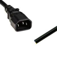 IEC C14 to Cut Ends - Mains Lead - 0.75m