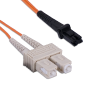 Dual Fibre Optic Network Cable - MTRJ to SC - 1m