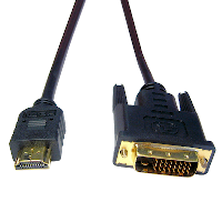 HDMI to DVI Lead - Gold Plated - 1m