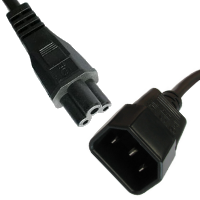 IEC C14 to IEC C5 - Cloverleaf - Mains Lead - 1m