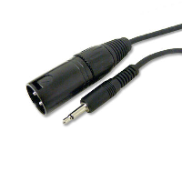 XLR Male to Mono Jack (3.5mm) Plug Lead - 1m