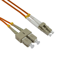 Dual Fibre Optic Network Cable - LC to SC - OM2 - 1m