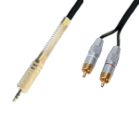 Stereo Jack (3.5mm) to Twin RCA Phono - Gold Plated