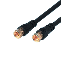 1.5 metre F type plug to plug lead, gold plated connectors