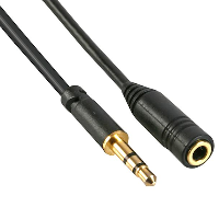 Stereo Jack Plug to Socket (3.5mm (Gold Plated Extension) - Slim - 1.5m