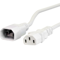 IEC C14 to IEC C13 - White - Mains Lead - 1.5m