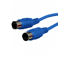 Din Patch Lead - Oxygen Free Cable - Blue - 1.8m