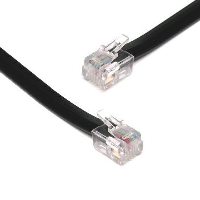 RJ11 Telecomms Lead -  Direct Wired - Black - 10m