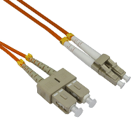 Dual Fibre Optic Network Cable - LC to SC - OM2 - 15m