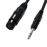 XLR Female to Stereo Jack (6.3mm) Lead - Red - 15m