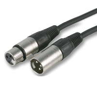 XLR Lead - Plug to Socket - Nickel - 15m