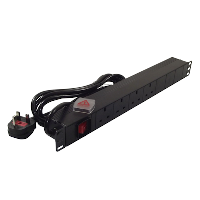 PDU - UK Plug to 4 x BS1363 - 3m - 19" Horizontal