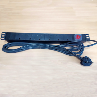 PDU - UK Plug to 6 x BS1363 - 5m - 19" Horizontal