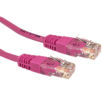 Cat5e RJ45 UTP Network Patch Cable - Ethernet - Pink - 1m