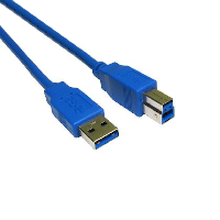 USB3 Lead - A Plug - B Plug - Blue - 1m