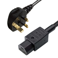 UK Plug to a rewireable IEC C21 - Mains Lead - 1.5mm² - 2m