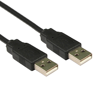 USB2 Lead - A Plug - A Plug - Black - 2m