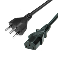 Brazilian Plug to IEC C13 - Mains Lead - 2m