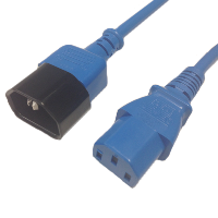 IEC C14 to IEC C13 - Blue Mains Lead - 2m