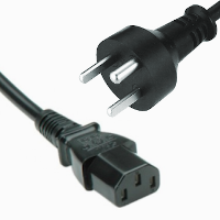 Danish Type K Plug to IEC C13 - 2M