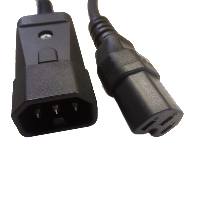 IEC C16 Plug to IEC C15 Socket - 2m