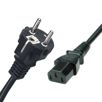 Schuko Plug to IEC C13 - Mains Lead - 2m