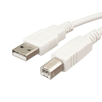 USB2 Lead - A Plug - B Plug - White - 2m