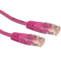Cat5e RJ45 UTP Network Patch Cable - Ethernet - Pink - 2m