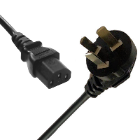 Chinese Plug Right Angle  to IEC C13 - Mains Lead - 2m