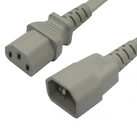 IEC C14 to IEC C13 - Grey - Mains Lead - 2m