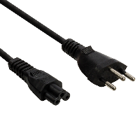 Swiss Plug to IEC C5 - Cloverleaf - Mains Lead - 2m