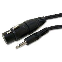 XLR Female to Mono Jack (3.5mm) Plug Lead - 3m