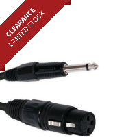 XLR Female to Mono (6.3mm) Jack Lead - 3m