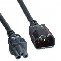 IEC C14 to IEC C5 - Cloverleaf - Mains Lead - 3m