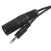 XLR Male to Stereo Jack (3.5mm Plastic Cased) Lead - 3m