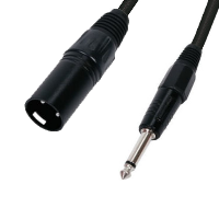 XLR Male to Mono Jack (6.3mm) Lead - 3m