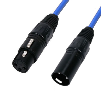 XLR Male to XLR Female - Blue - 3m