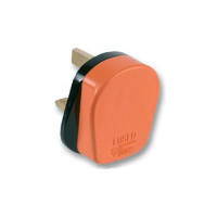 UK Plug - 13 amp - Rewireable - Orange