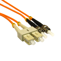 Dual Fibre Optic Network Cable - ST to SC - 5m