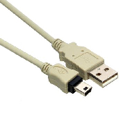 USB2 Lead - A Plug - Mini B Plug (5 Pin) - 5m